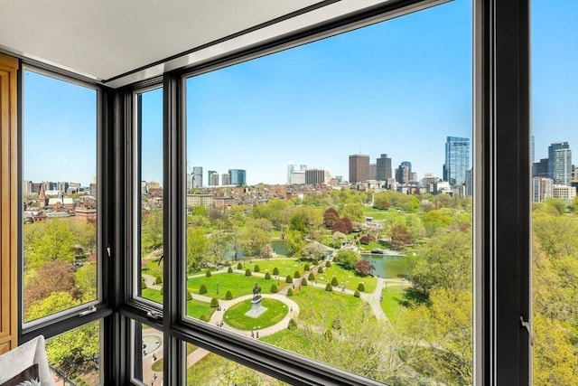 2 Commonwealth Ave Unit 14B, Boston, MA 02116 - interior space with a city view, a water view, and a healthy amount of sunlight