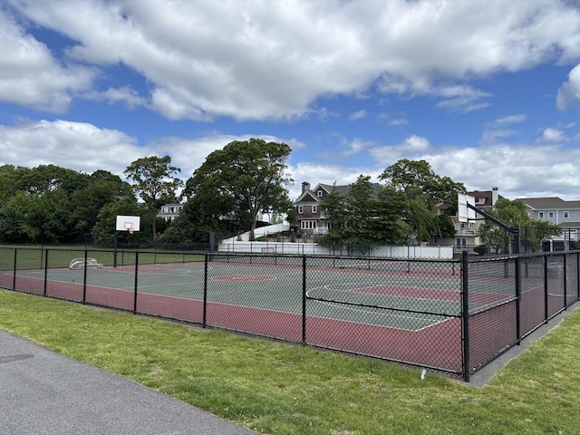 24 Neponset Rd, Quincy, MA 02169 - view of tennis court with community basketball court