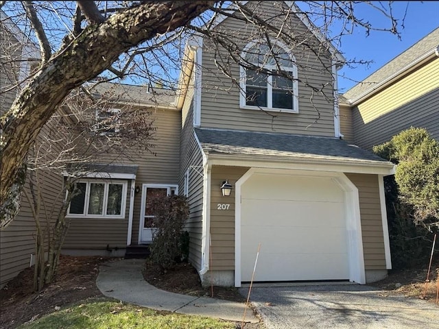 view of front facade with a garage