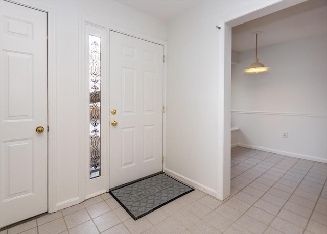 view of tiled entrance foyer