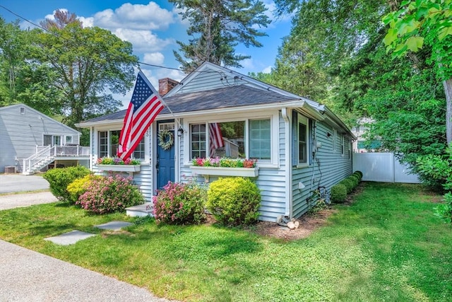 25 12th Ave, Halifax, MA 02338 - bungalow-style home featuring a chimney and roof with shingles