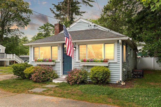 25 12th Ave, Halifax, MA 02338 - bungalow-style house featuring a chimney and roof with shingles