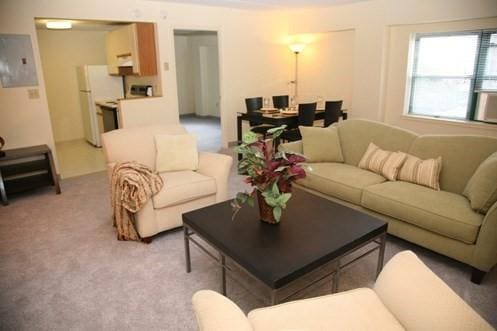 108 Peterborough St Unit 4F, Boston, MA 02215 - living area featuring light colored carpet