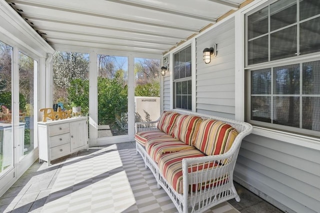58 Bridle Path, Tewksbury, MA 01876 - sunroom featuring beam ceiling and a wealth of natural light