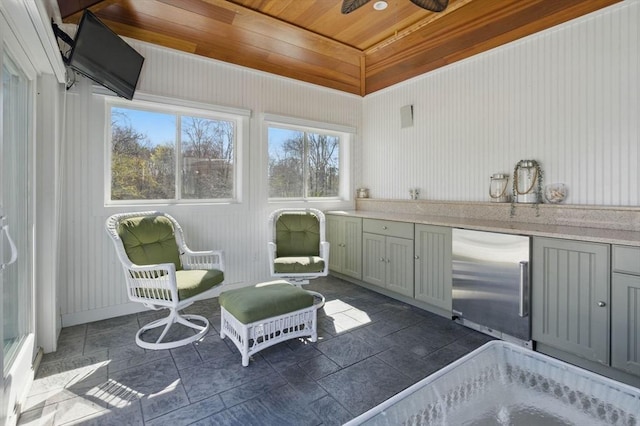 58 Bridle Path, Tewksbury, MA 01876 - view of patio / terrace featuring an outdoor kitchen and a ceiling fan