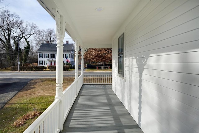 exterior space with a porch