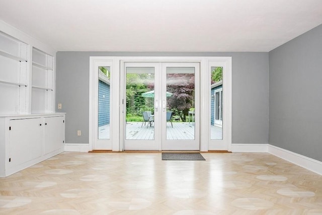 670 Front St, Marion, MA 02738 - entryway with french doors and baseboards