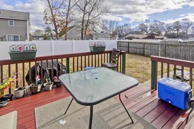 view of wooden deck