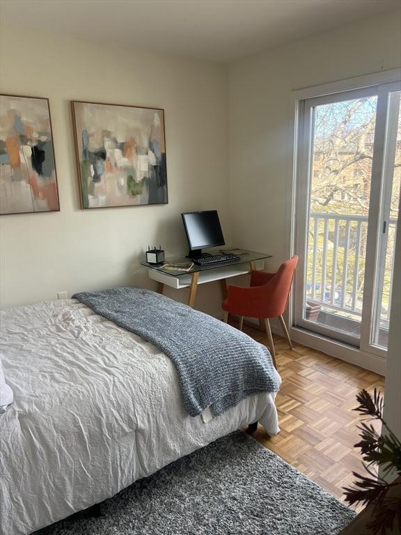 121 Longwood Ave Unit 4B, Brookline, MA 02446 - bedroom with access to outside