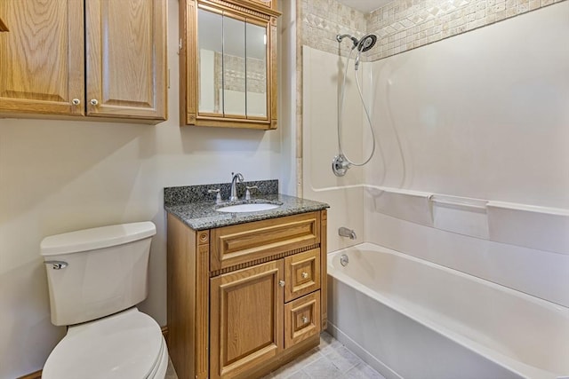 38 Lakeshore Dr, Wayland, MA 01778 - full bathroom with toilet, vanity, bathing tub / shower combination, and tile patterned flooring