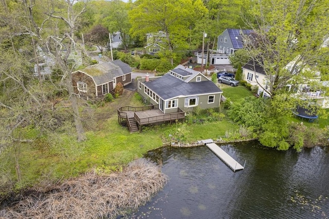 38 Lakeshore Dr, Wayland, MA 01778 - aerial view of property and surrounding area featuring a large body of water