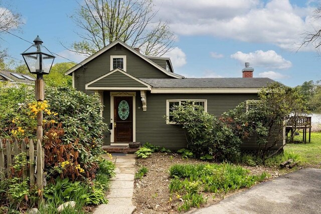 38 Lakeshore Dr, Wayland, MA 01778 - view of front of property featuring a chimney