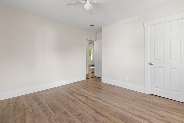 59 Altamont St, Haverhill, MA 01830 - spare room featuring baseboards, wood finished floors, and ceiling fan