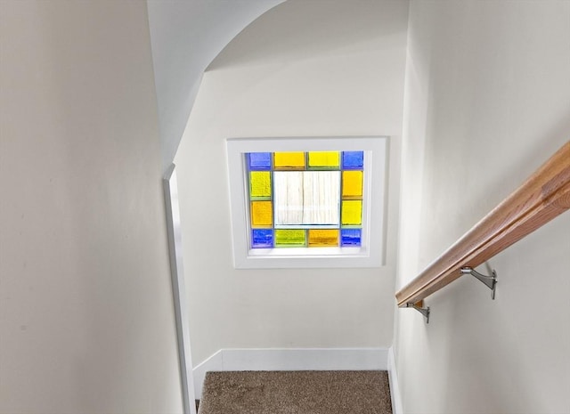 59 Altamont St, Haverhill, MA 01830 - staircase featuring carpet flooring and baseboards