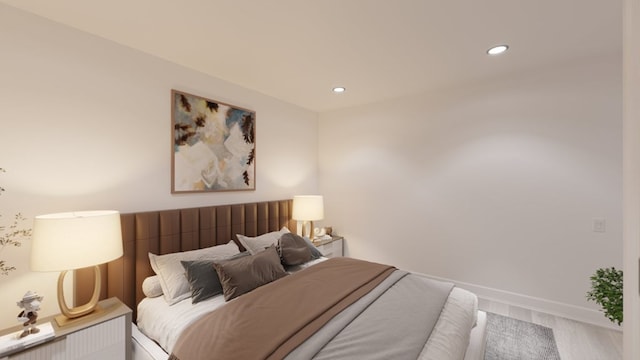 bedroom featuring wood-type flooring