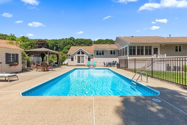 2 Cider Mill Rd, Peabody, MA 01960 - view of pool with a gazebo, a patio area, and fence