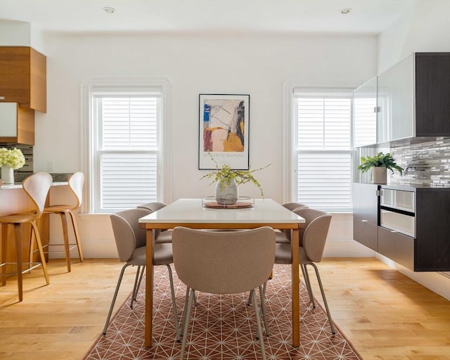 23 Hall Ave Unit 1, Somerville, MA 02144 - dining room featuring light wood-style flooring and recessed lighting