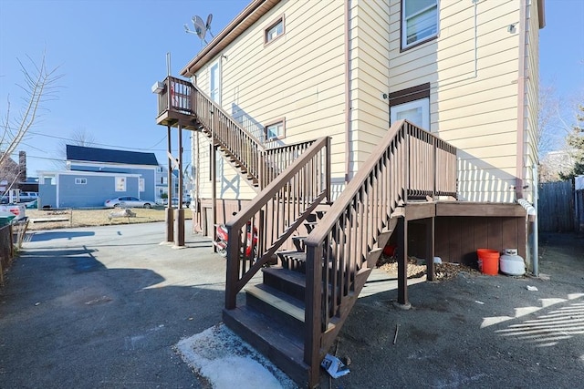 exterior space with a wooden deck