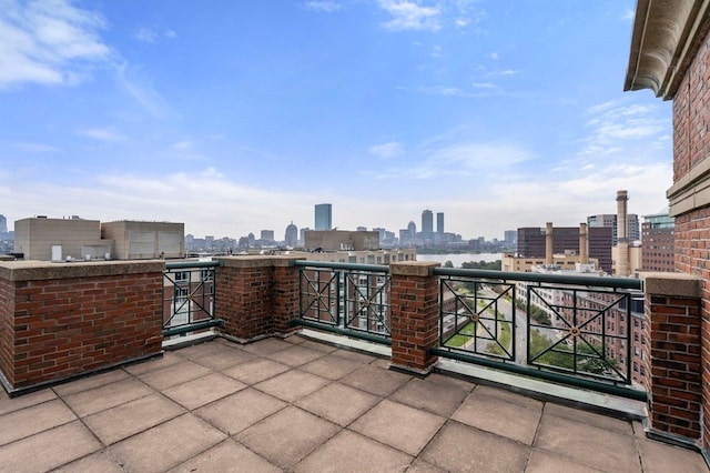 view of patio / terrace featuring a balcony