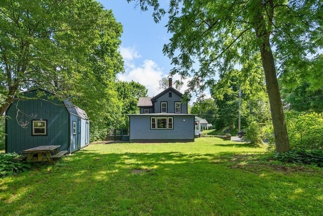 448 Washington St, Warren, MA 01083 - view of grassy yard with a storage shed