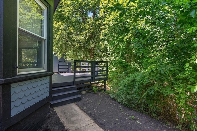 448 Washington St, Warren, MA 01083 - view of yard with a wooden deck
