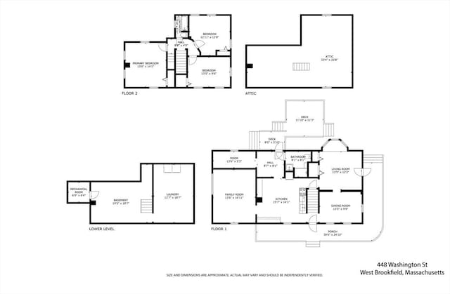 448 Washington St, Warren, MA 01083 - view of room layout