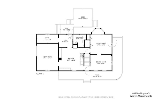 448 Washington St, Warren, MA 01083 - view of home floor plan