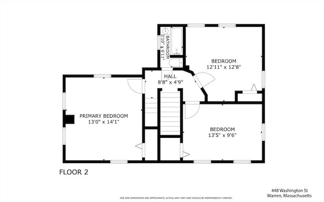 448 Washington St, Warren, MA 01083 - view of floor plan / room layout