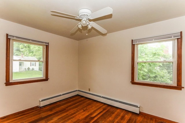 109 Bacon Rd, Springfield, MA 01119 - unfurnished room featuring a baseboard radiator, plenty of natural light, and wood finished floors