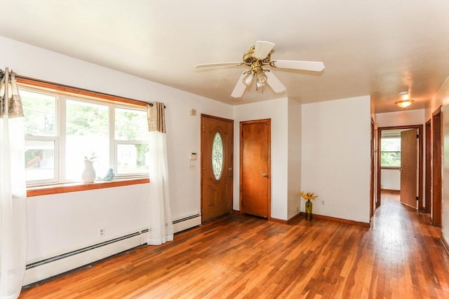 109 Bacon Rd, Springfield, MA 01119 - foyer with a baseboard radiator, wood finished floors, and plenty of natural light