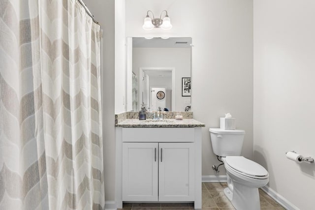 230 Martins Lndg Unit 310, North Reading, MA 01864 - bathroom featuring vanity, a chandelier, tile patterned floors, and a shower with shower curtain
