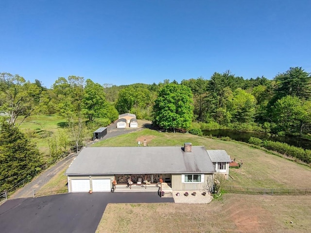 159 School St, Granby, MA 01033 - aerial view of property and surrounding area with a forest