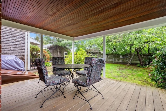 9 Palmer Rd, Marblehead, MA 01945 - deck featuring outdoor dining area
