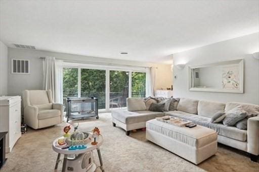 view of carpeted living room