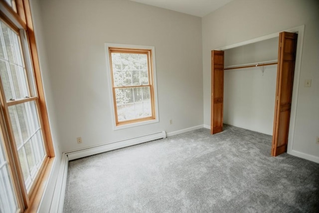 251 Butterworth Rd, Barre, MA 01005 - unfurnished bedroom featuring carpet flooring, a closet, and a baseboard heating unit