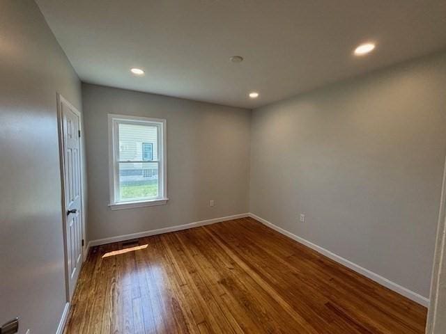 404 Brayton Ave, Fall River, MA 02721 - empty room featuring wood finished floors and recessed lighting