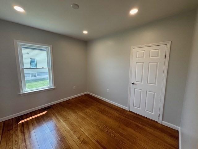 404 Brayton Ave, Fall River, MA 02721 - unfurnished room featuring hardwood / wood-style floors and recessed lighting