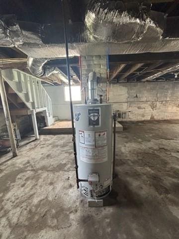 404 Brayton Ave, Fall River, MA 02721 - below grade area featuring gas water heater