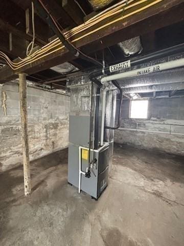 404 Brayton Ave, Fall River, MA 02721 - basement with heating unit