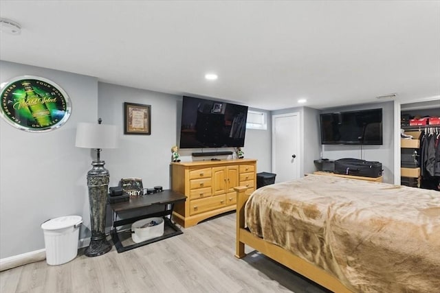 544 Main St, Stoneham, MA 02180 - bedroom featuring light wood finished floors, recessed lighting, and baseboards