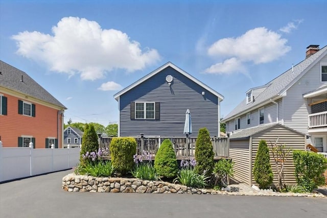 544 Main St, Stoneham, MA 02180 - view of property exterior with a deck