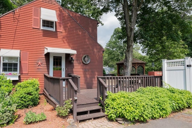 143 Elizabeth, Westfield, MA 01085 - view of front of home with a gazebo and a wooden deck
