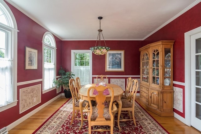 5 Warner Way, Canton, MA 02021 - dining space with light wood-style flooring, ornamental molding, and baseboards
