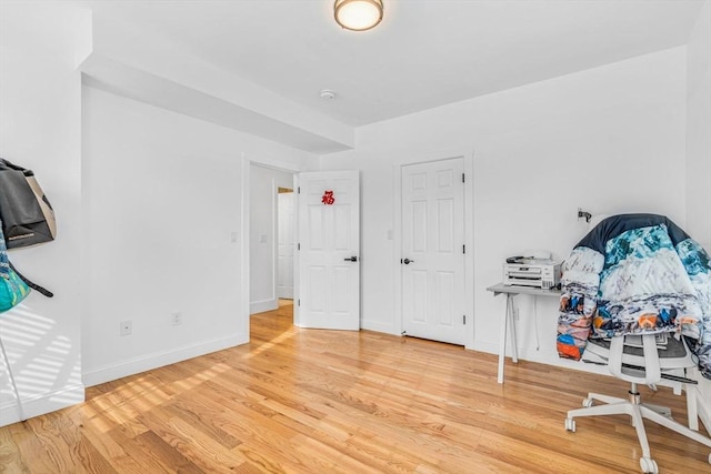 office featuring light hardwood / wood-style floors