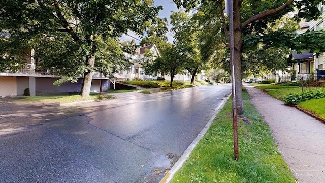 48 Summer St, Adams, MA 01220 - view of asphalt road featuring sidewalks, a residential view, and curbs