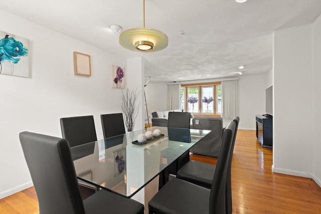26 Hemlock Ter, Randolph, MA 02368 - dining space featuring baseboards, wood finished floors, and recessed lighting