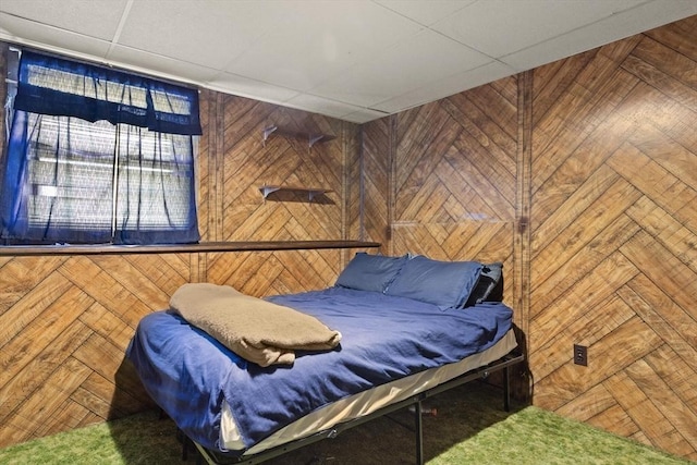 26 Hemlock Ter, Randolph, MA 02368 - bedroom with wooden walls