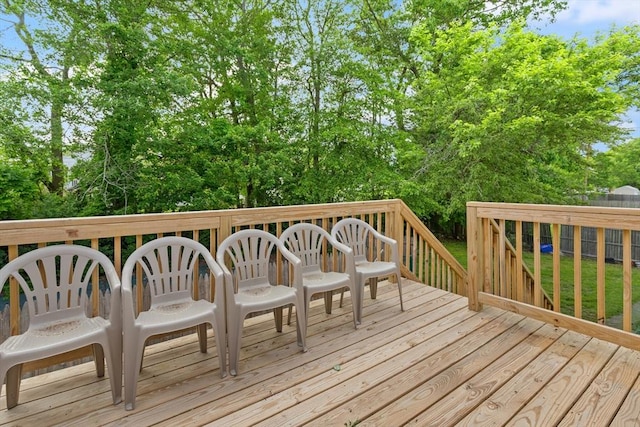 26 Hemlock Ter, Randolph, MA 02368 - wooden deck featuring view of scattered trees