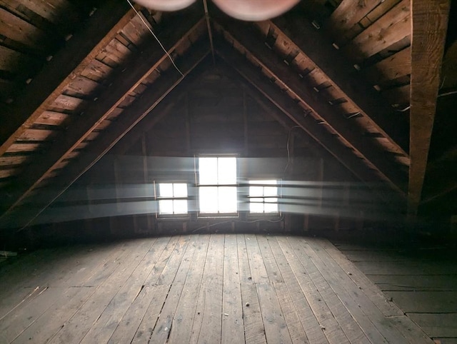 view of attic