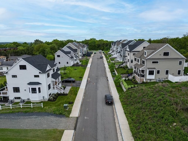 aerial perspective of suburban area